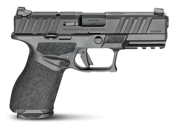 Black Springfield Armory semi-automatic handgun side view