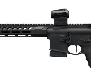 Modern AR-style rifle with optic sight