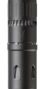 Black cylindrical metal device with ridged grip