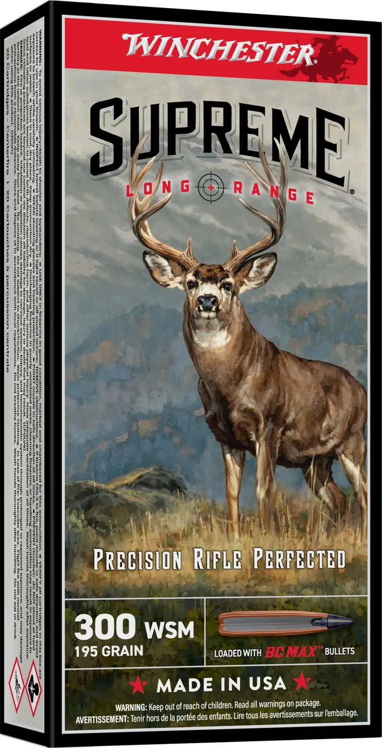 Winchester Supreme Long Range 300 WSM ammo box