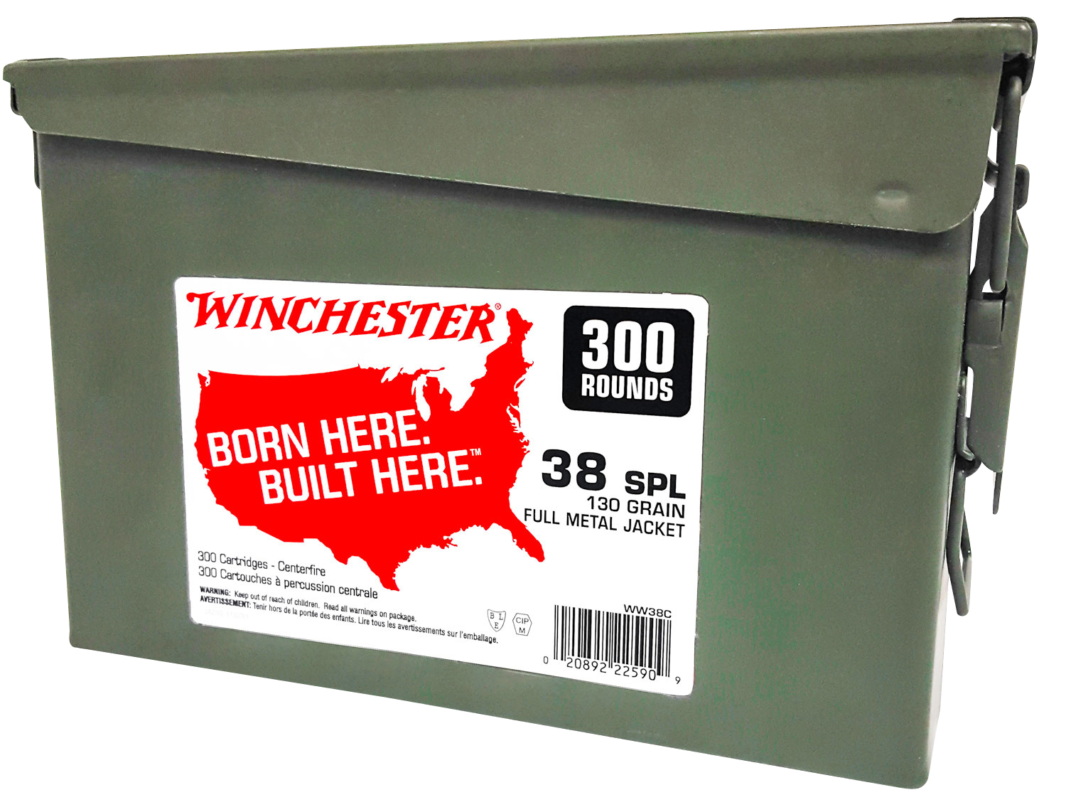 Winchester 300-round .38 Special ammo can