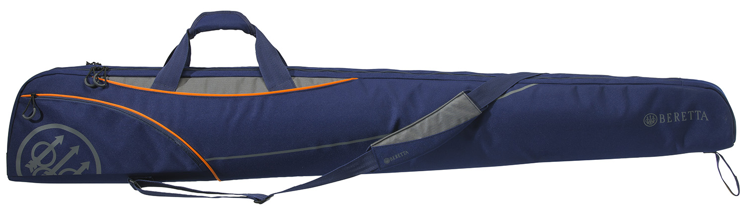 Blue Beretta soft gun case with shoulder strap