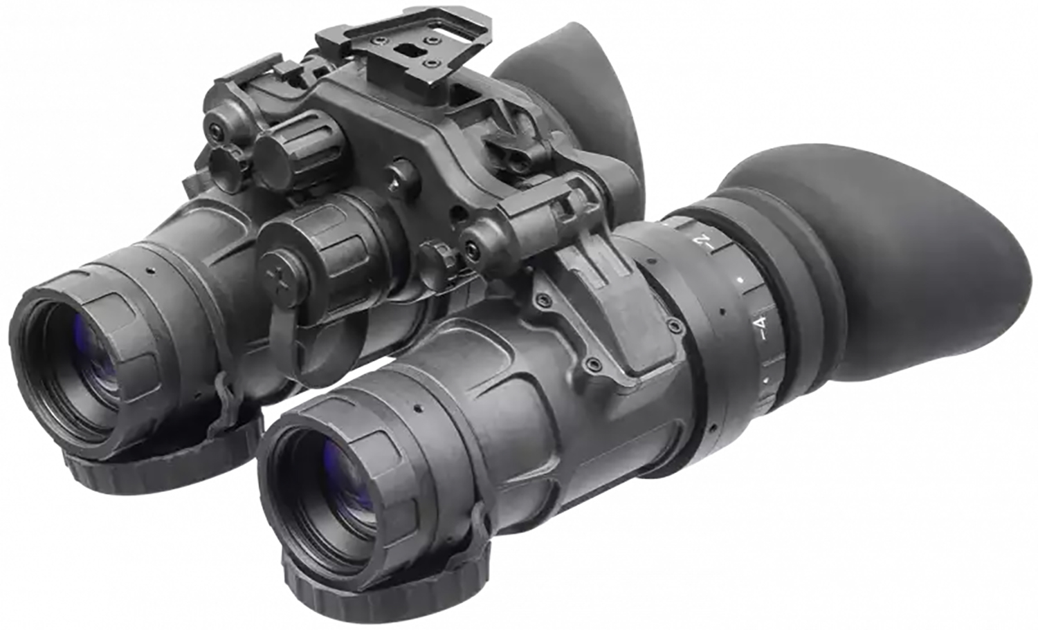 Dual-tube night vision goggles isolated on white background