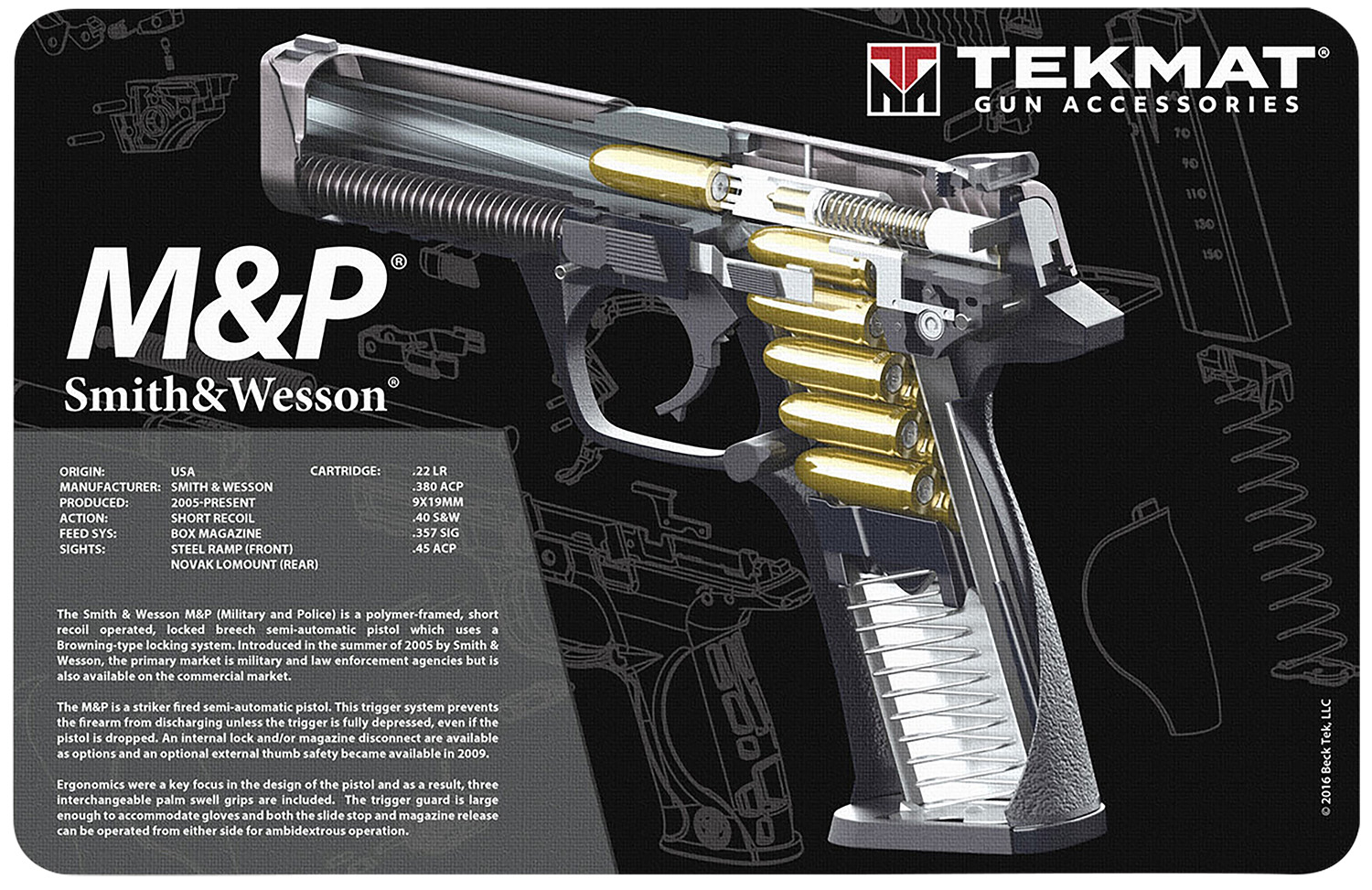 Cutaway diagram of Smith & Wesson M&P pistol
