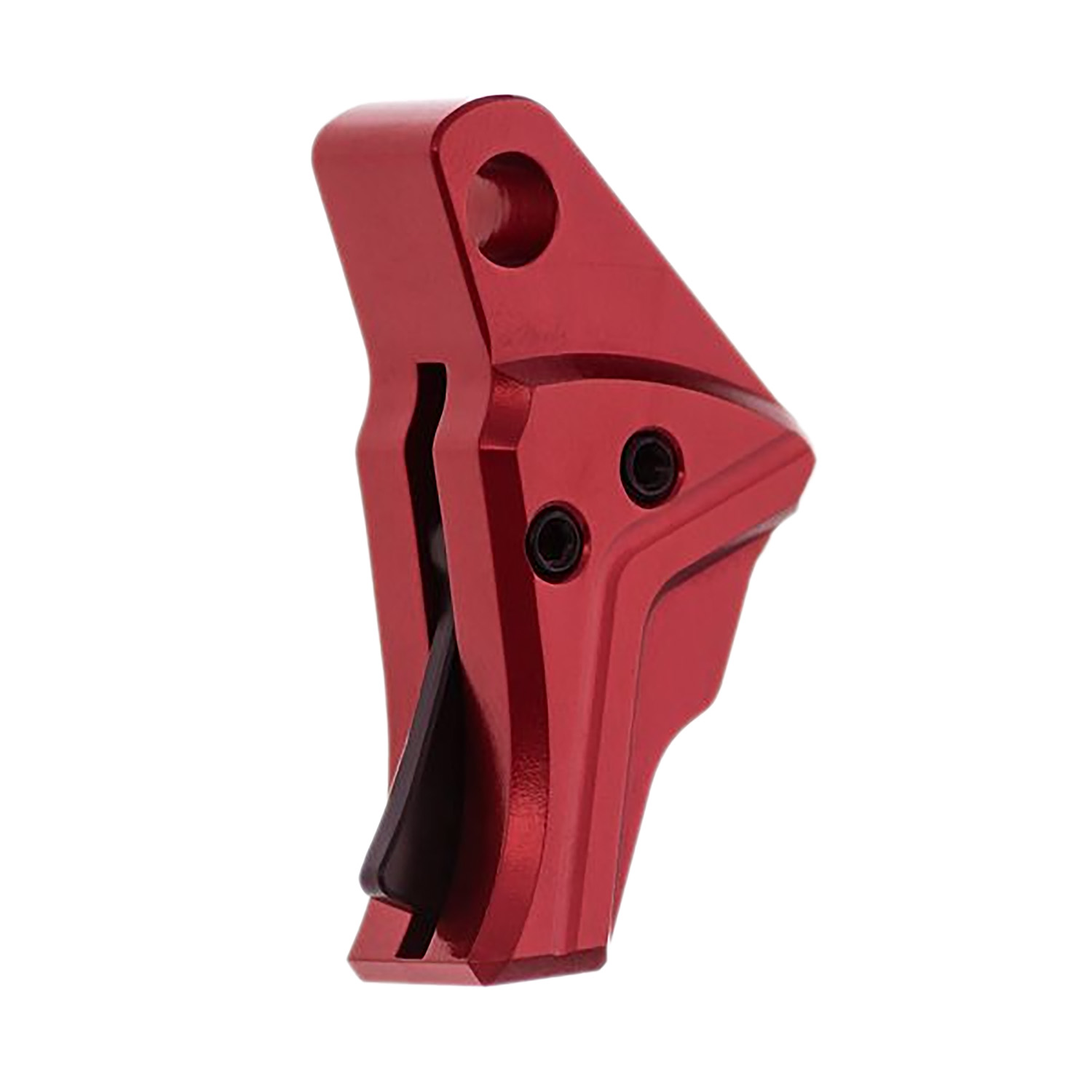Red anodized aluminum mechanical clamp component