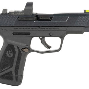 Ruger semi-automatic pistol with mounted red dot sight