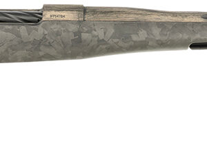 Camouflage bolt-action rifle with fluted barrel