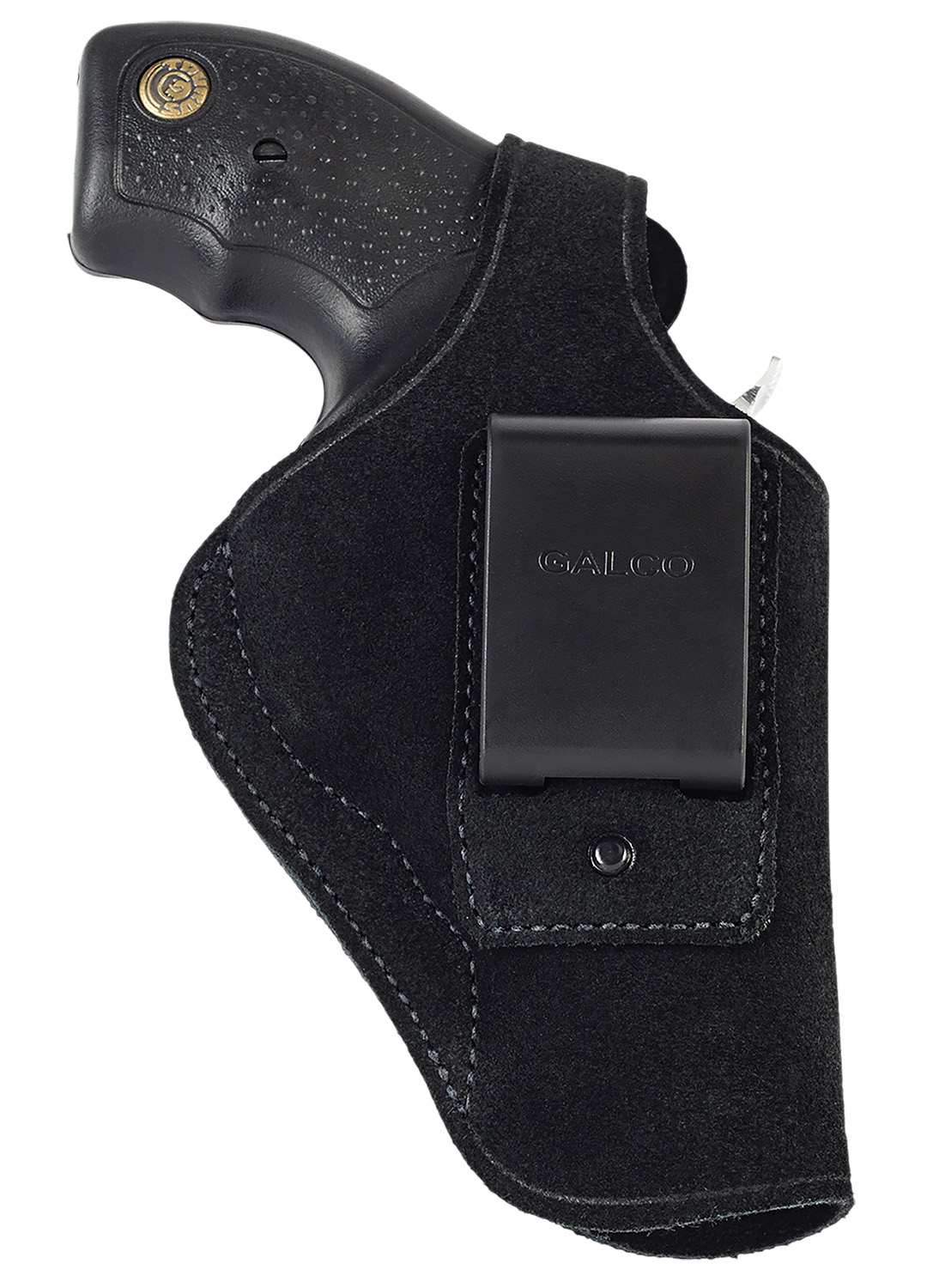 Revolver in black concealed carry holster