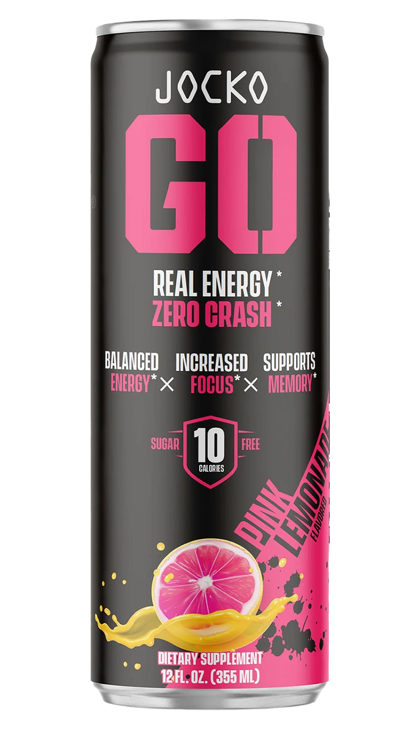 Jocko GO Pink Lemonade energy drink can