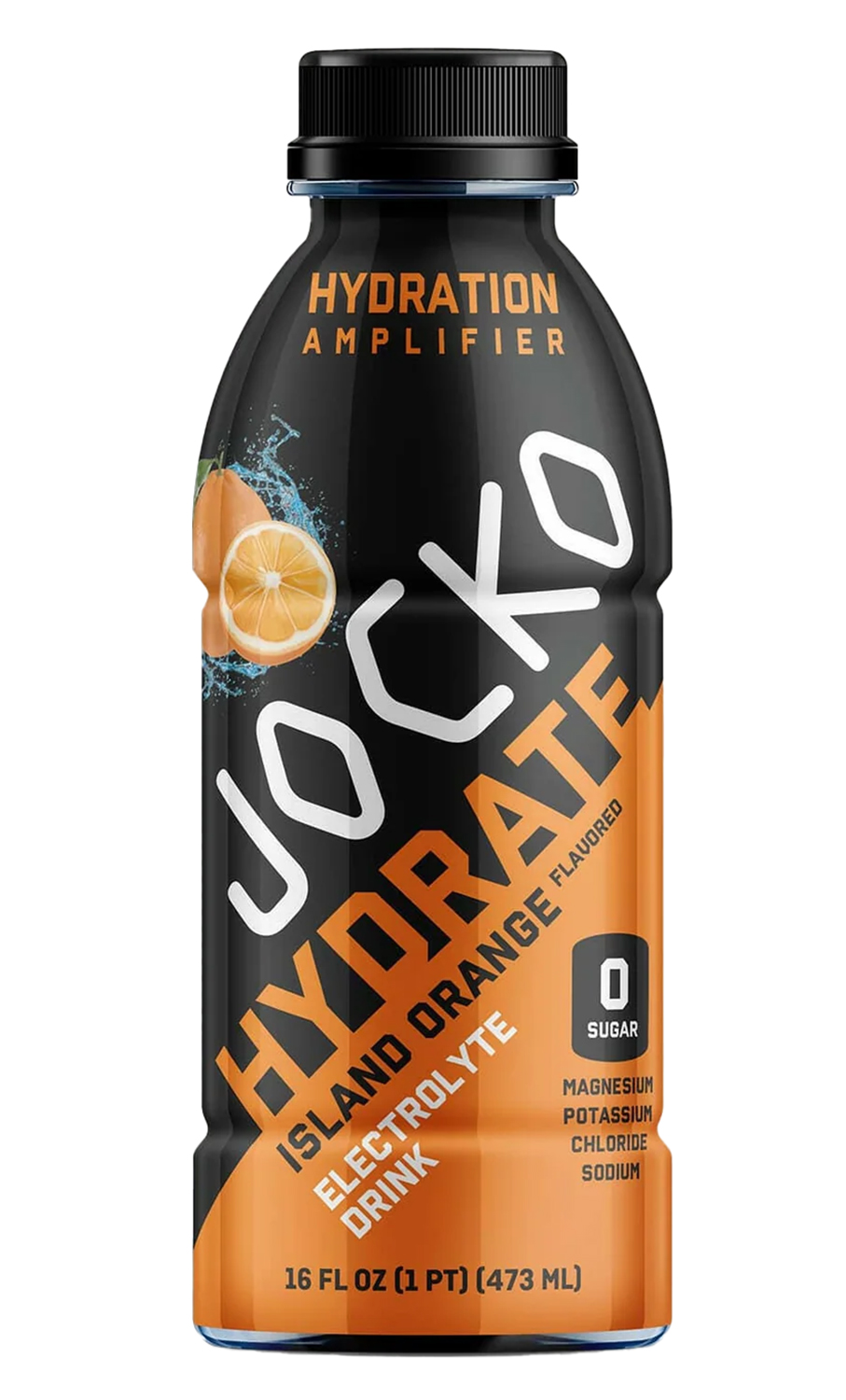 Jocko Hydrate Island Orange electrolyte drink bottle