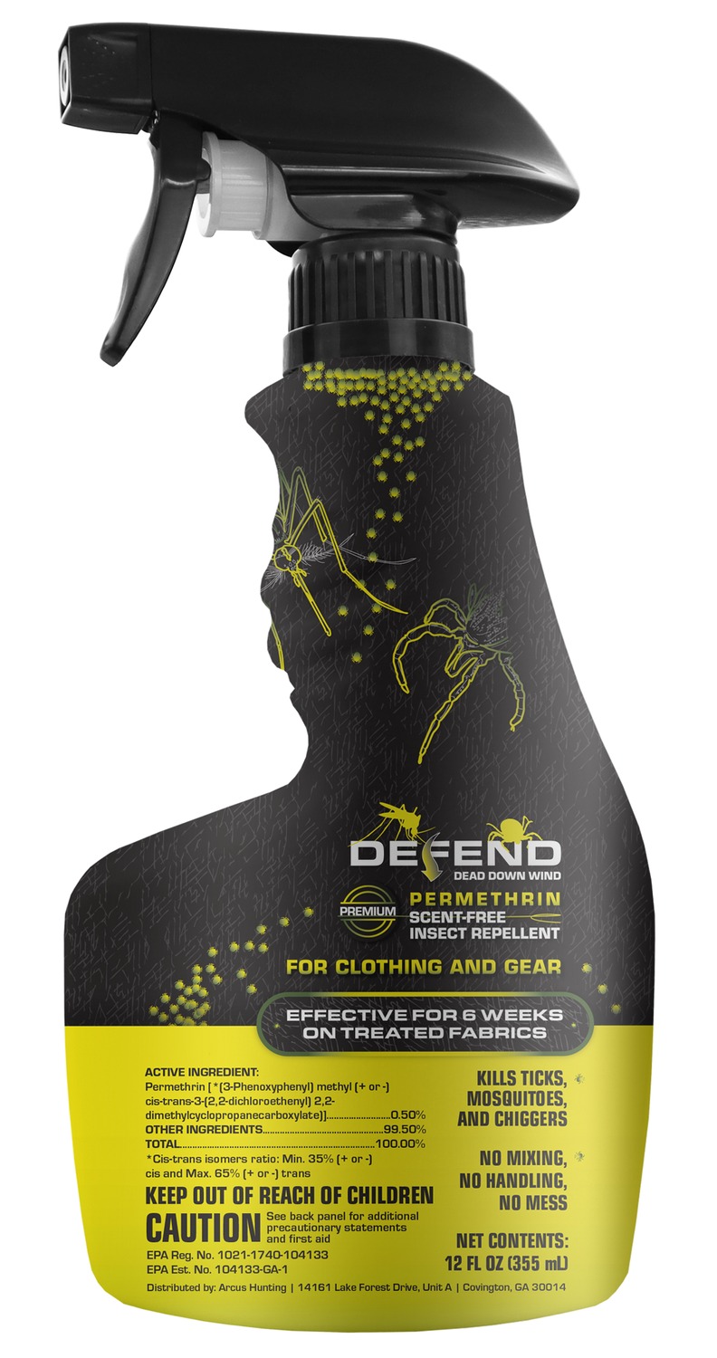 Permethrin insect repellent spray bottle for clothing