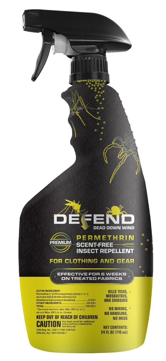 Permethrin insect repellent spray bottle for clothing