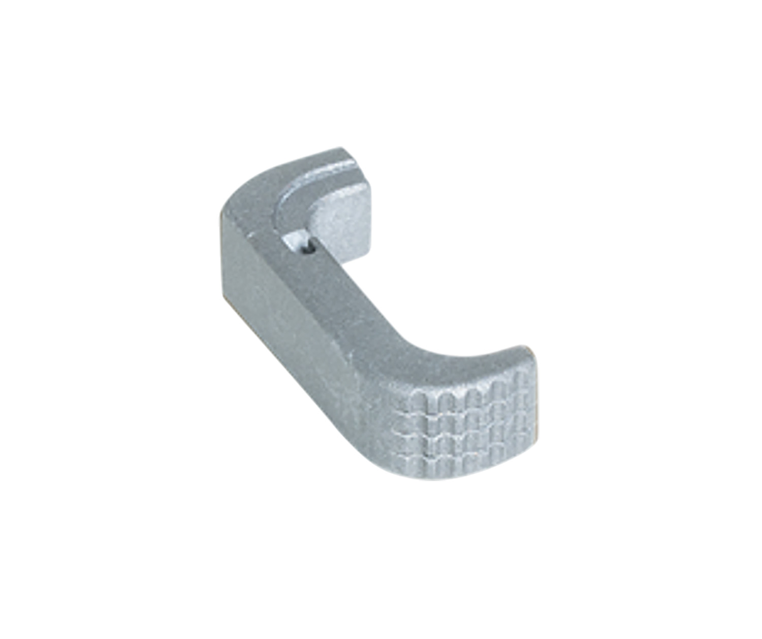 Small gray metal hook bracket component