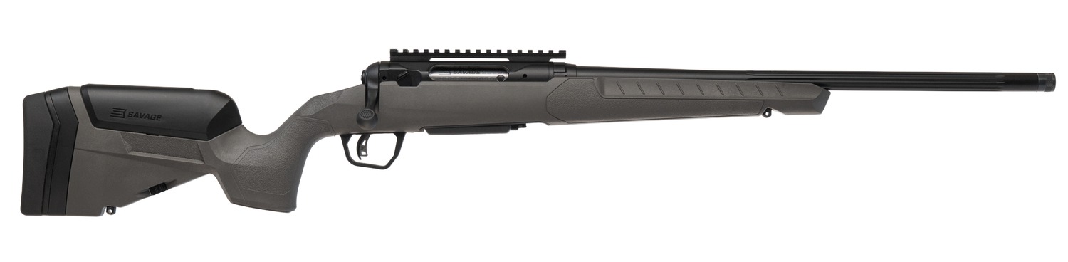 Bolt-action rifle on white background
