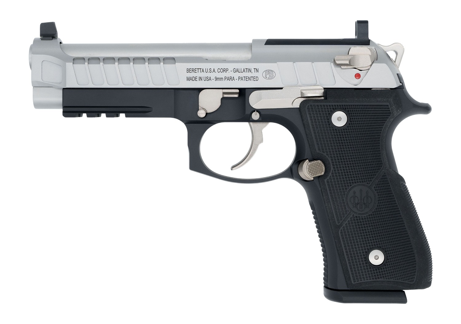 Beretta 9mm semi-automatic pistol side view