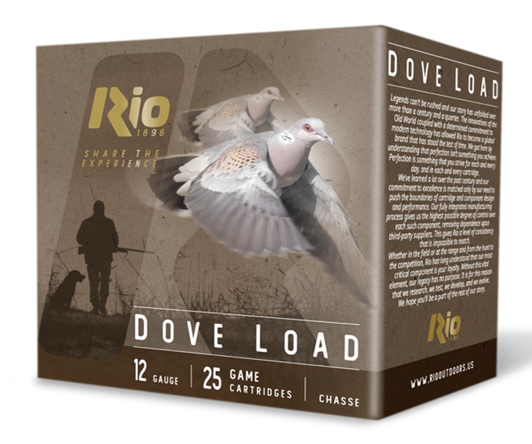 Rio Dove Load 12 gauge shotgun cartridges box