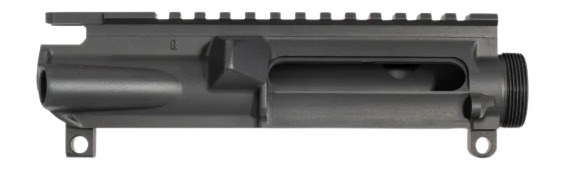 Black AR-15 upper receiver component