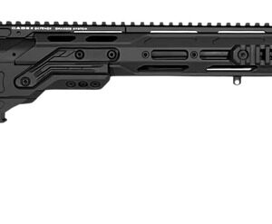 Modern precision bolt-action rifle on white background