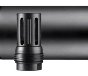 Black cylindrical metal automotive component with hex ends