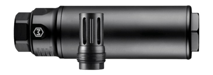 Black cylindrical metal automotive component with hex ends