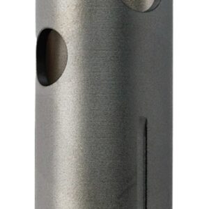 Machined cylindrical metal component with side holes