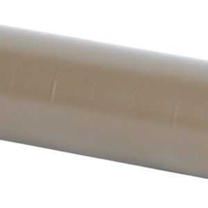 Tan cylindrical firearm suppressor with internal baffles
