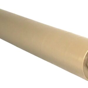 Beige plastic cylindrical tube with star-shaped interior