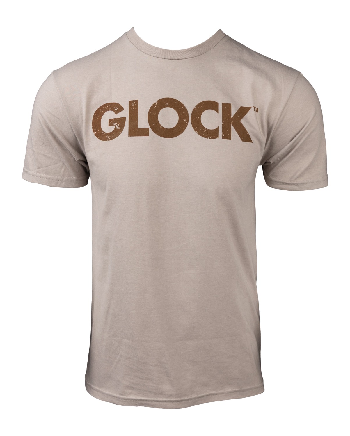 Beige T-shirt with brown GLOCK logo