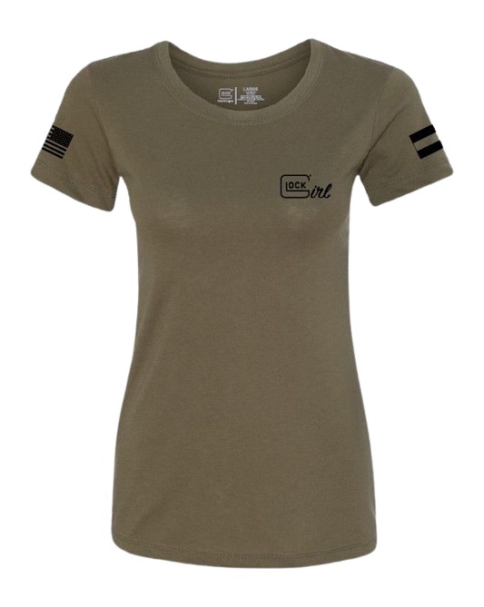 Olive green Glock Girl women's t-shirt