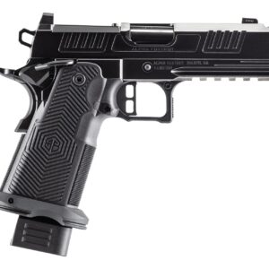 Black Alpha Foxtrot semi-automatic pistol close-up