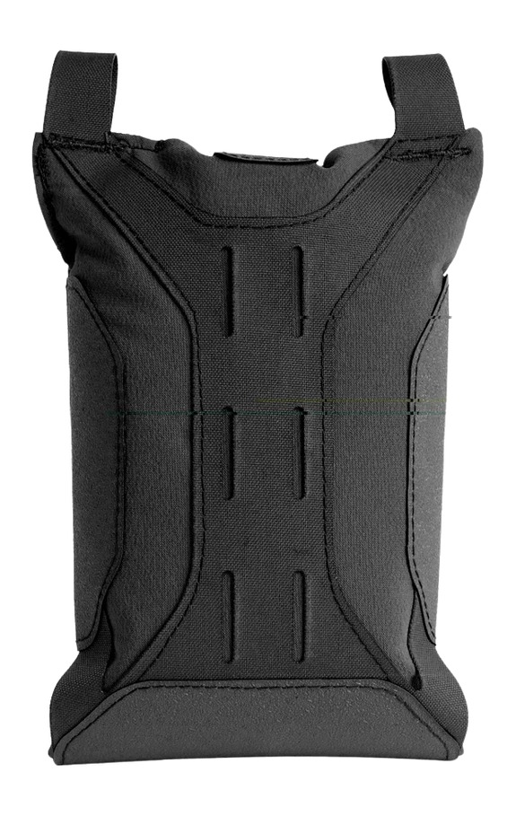 Black tactical weighted vest front view