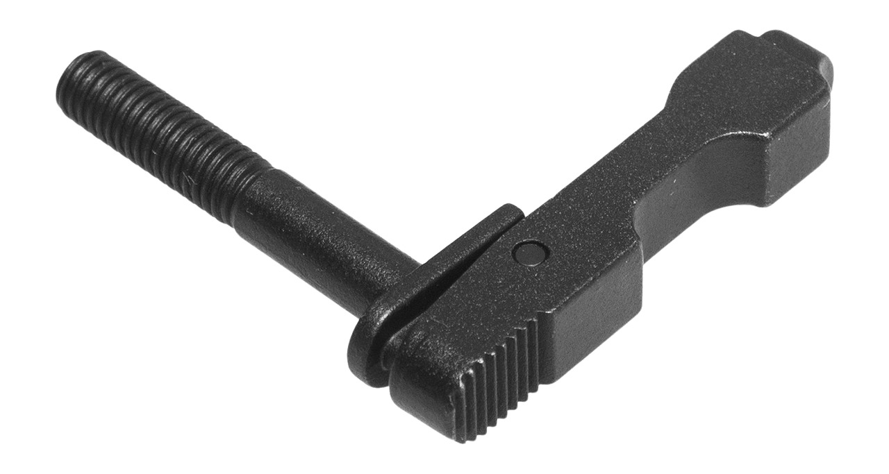 Black metal bolt with latch handle