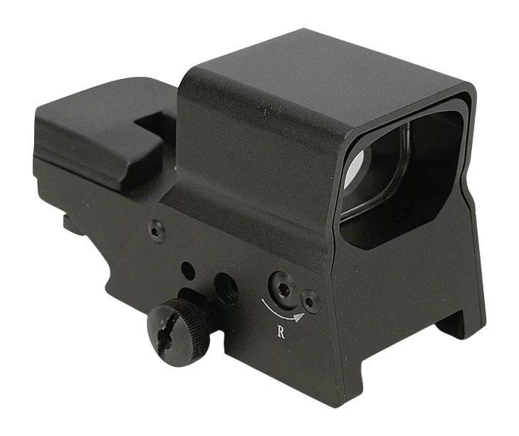 Black holographic reflex sight for firearm