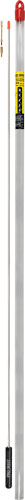 Telescopic measuring pole with red tip