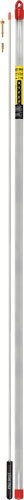 Three telescoping measuring rods with labels