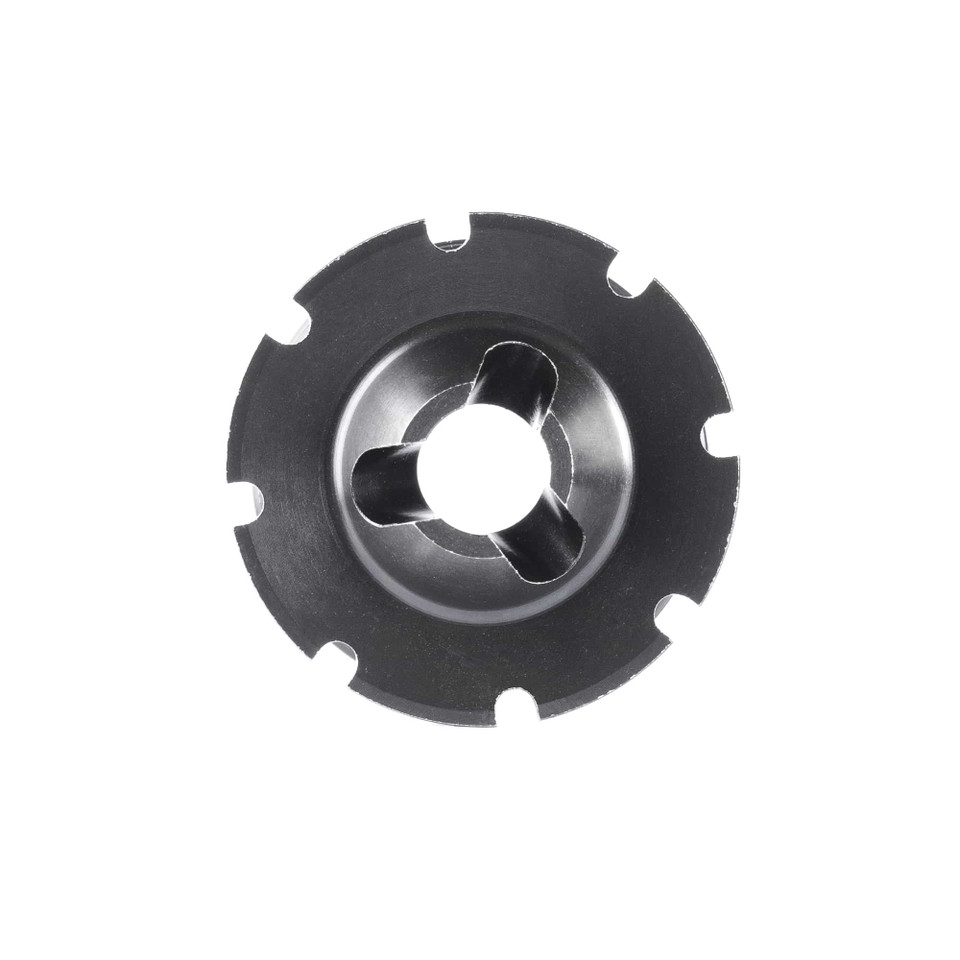 Circular metal milling cutter with notched edges