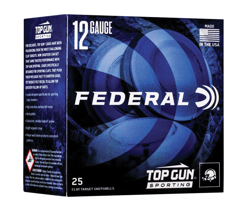 Federal 12 gauge Top Gun shotshells box