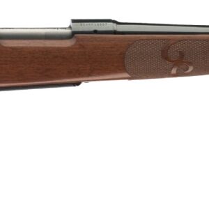 Bolt-action rifle with wooden stock