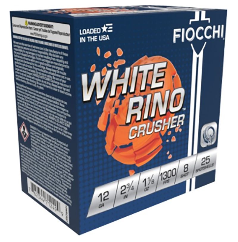 Fiocchi White Rino Crusher shotgun shells box