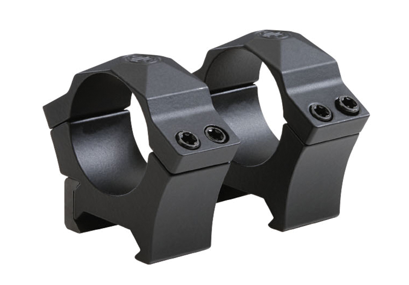 Pair of black metal scope rings
