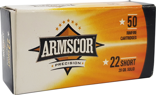 Box of Armscor .22 Short rimfire cartridges