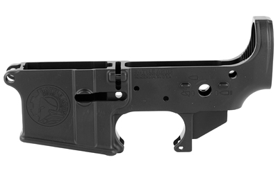 Black AR-15 lower receiver component
