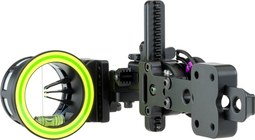 Archery bow sight with green illuminated ring