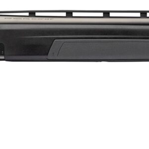Black triple-barrel shotgun on white background