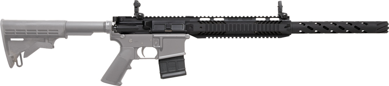 Modern AR-style semi-automatic rifle with extended handguard
