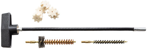 Gun cleaning rod with bore brushes