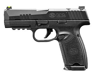 Black FN 509 semi-automatic pistol on white background