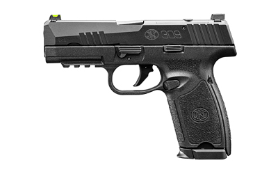 Black FN 509 semi-automatic pistol on white background