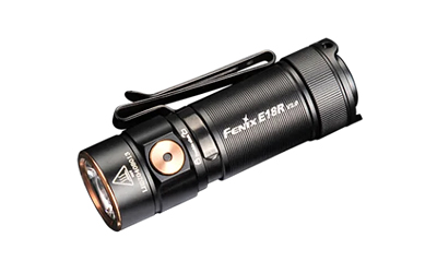 Black Fenix E18R V2.0 compact flashlight