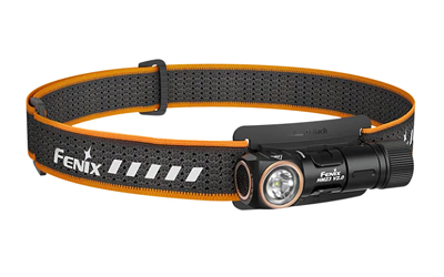 Fenix HM65R rechargeable LED headlamp with orange strap